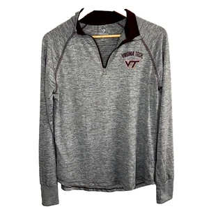 Virginia Tech Colloseum Shirt Women’s Large Gray Quarter Zip Performance College - Picture 1 of 13
