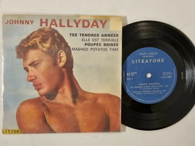 Johnny Hallyday Tes Tendres Annees Ultra Rare Israeli 7" EP Foto 1 de 4