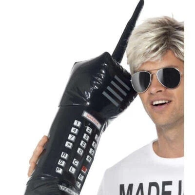 Inflatable Retro Mobile Phone Adult Black 76cm - Image 1 of 2