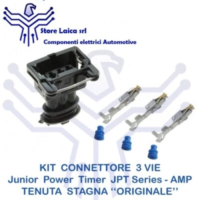 AMP - TE CONNECTIVITY CONNETTORE 3 POLI VIE JPT AMP TENUTA STAGNA PER MOTORE AUTO MOTO NAUTICA FEMMINA