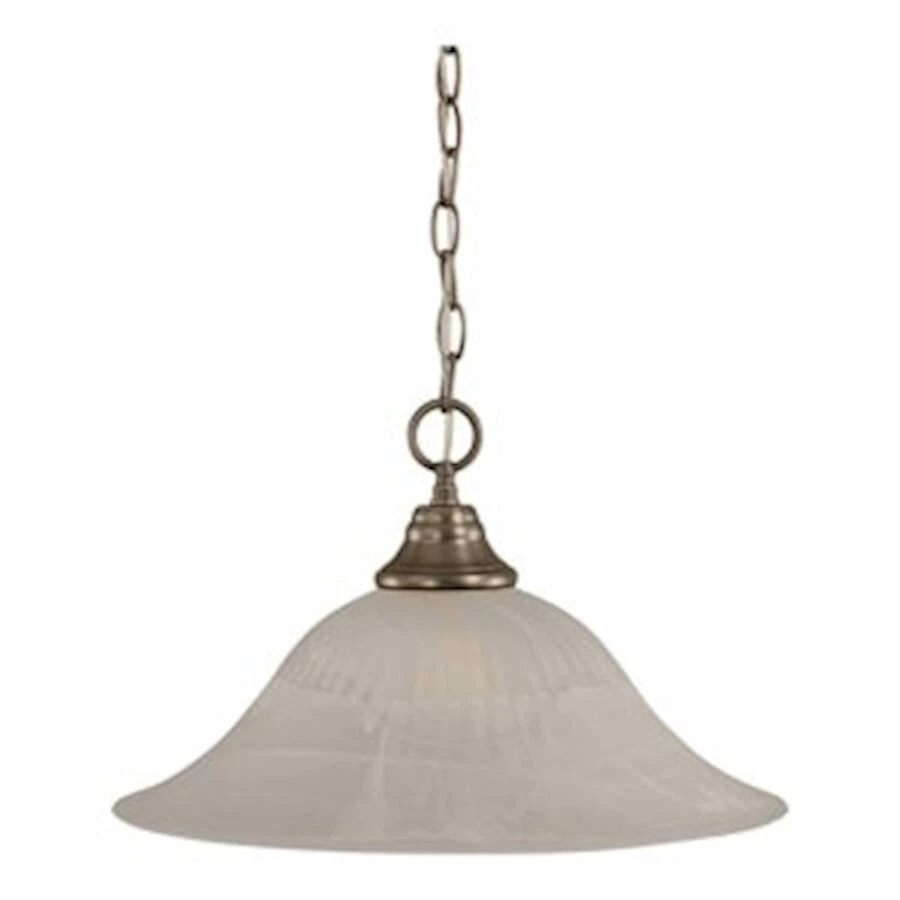 Toltec цепочка подвеска, матовый никель, 20» белое алебастровое стекло - 10-BN-5881 - Изображение 1 из 1