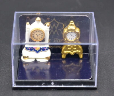 Reutter Porzellan Miniatur Tischuhr Kaminuhr Puppenstube OVP - Bild 1 von 4