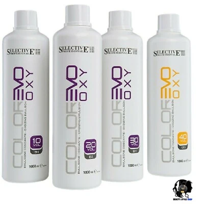 SELECTIVE PROFESSIONAL COLOR EVO OXY OSSIDANTE 1000ML OSSIGENO 10-20-30-40VOLUMI - Bild 1 von 4