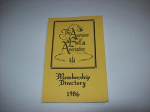 The American Bell Association Membership Directory 1986, Vintage, x - Picture 1 of 9