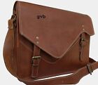 Vintage Leather Crossbody Shoulder Wallet All Laptop School Briefcase Bag