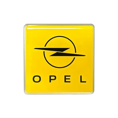 Adesivo 3D Stemma  Quadrato Opel Ufficiale, 52 mm, Giallo - Immagine 1 di 4