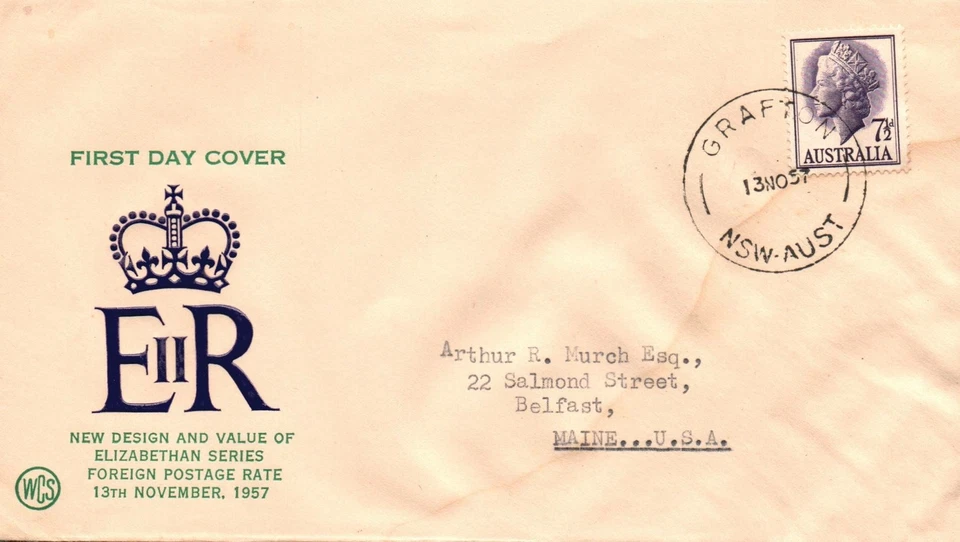 Australia 1957 FDC - Elizabethan Series Foreign Postage Rate - F27852 - Image 1 of 2