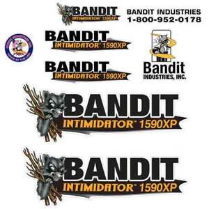 Brush Bandit Wood Chipper Model 1590xp Decal Kit - 1590XP Decals Stickers kit