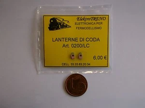 COPPIA DI LANTERNE DI CODA DI FINE CONVOGLIO IN MICROFUSIONE, PREVERNICIATE - Foto 1 di 1