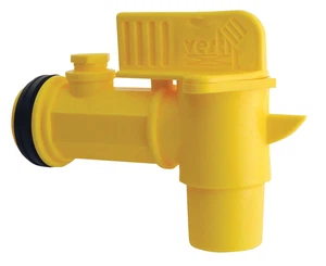 Vestil JDFT Rubinetto Jumbo in Plastica con Manico Manuale, Adatto per Aperture Tamburo 2" Giallo - Foto 1 di 12