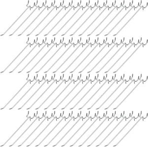 100 Pack Peg Board Hooks Stainless Steel Pegboard Hooks Shelving Display Hanging - Picture 1 of 7