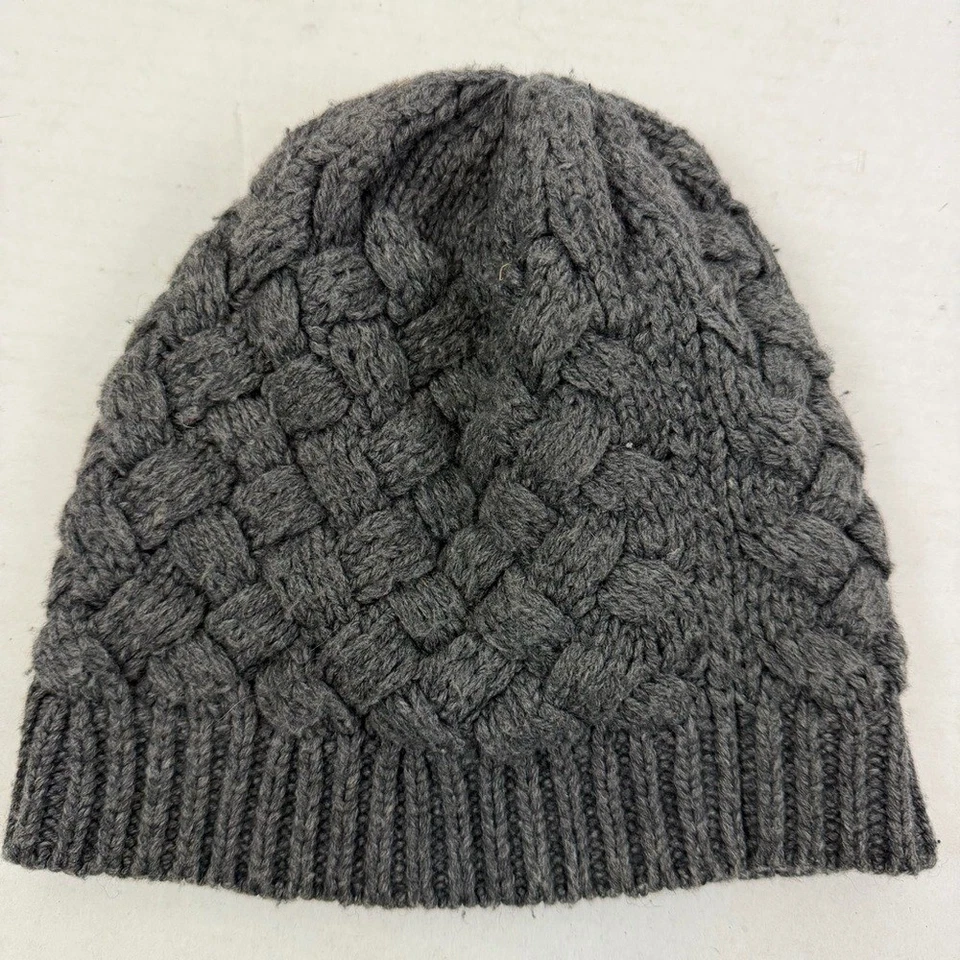 Gorro de lana tejido con cable gris J.Crew talla única invierno cálido grueso tejido Foto 1 de 4