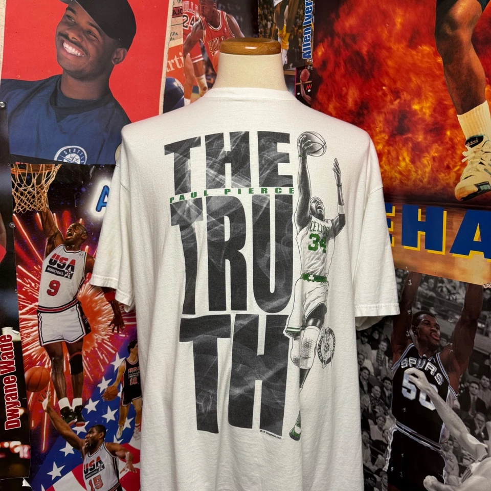 Camiseta De Colección Paul Pierce The Truth Boston Celtics Majestic NBA Baloncesto Talla 2XL Foto 1 de 4