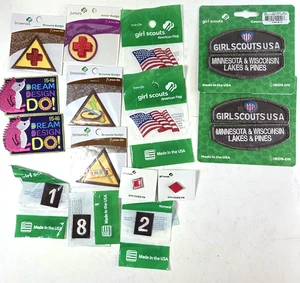 Lotto toppe ragazza scout e brownie spille distintivi merito misti Minnesota Wisconsin NOS - Foto 1 di 7