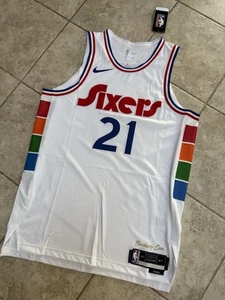 24-25 Nike Philadelphia 76ers City Edition Joel Embiid Nike Authentic Jersey 48 - Picture 1 of 8