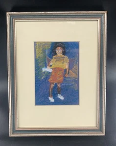 Contemporary Impressionist Vibrant Girl Portrait Pastel by Patricia Espir 1996 - Picture 1 of 17