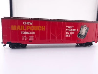 Tyco HO Scale Chew Mail Pouch Tobacco 50” Box Car Model Railroad Train Car - Image 1 of 4