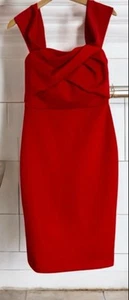 ASOS Red Bodycon Dress Brand New With Tags Size 12 - Picture 1 of 3