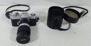 Vintage Yashica TL Super 35mm Kamera Body mit Vivitar 135mm 1:2.8 Objektiv - Bild 1 von 12