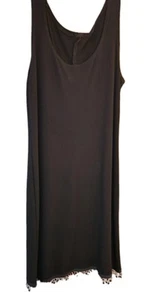 Robe noire sans manches à bas de perles stretch taille L - Photo 1/4