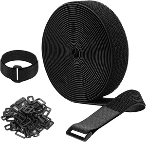 26ft 1.5 Inch Wide Cable Straps, Adjustable Fastening Hook and Loop Straps wi... - Afbeelding 1 van 2