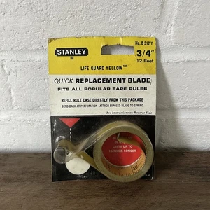 Vintage Stanley Maßband Schnell Ersatzklinge 3/4 Zoll Nr. B 3112Y 12 Fuß USA NOS - Bild 1 von 3