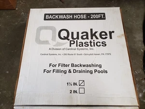 Quaker Plastics QT-133 1.5 in. x 200 ft. Backwash Hose  NEW - Picture 1 of 2