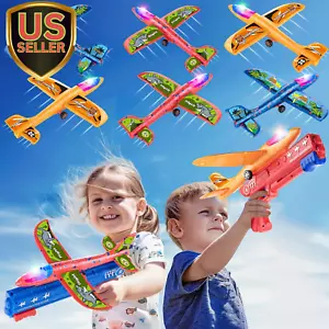 6 Pack LED Airplane Launcher Toys with 2 Launchers, 2 Flight Mode Glider Cata... - Picture 1 of 1