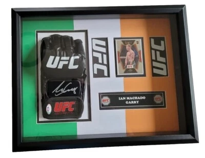 Ian Garry Signed UFC Glove “The Future” Ireland Flag PSA /DNA CUSTOM FRAMED 1/1 - Image 1 of 4