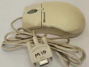 Microsoft 98272 IntelliMouse 1.1A Serial Compatible , Ball Mouse , White - Picture 1 of 6