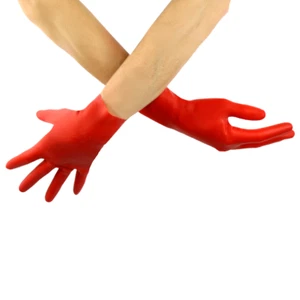 LatexDreamwear rote 100% Latex Handschuhe / Latexhandschuhe 3D getaucht - B - - Picture 1 of 6