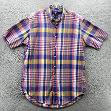 Polo Ralph Lauren Shirt Adult M Colors Plaid 90s Casual Classic Short Sleeve Men