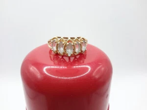 Estate 10K Yellow Gold Ice Blue Aquamarine Ring - Picture 1 of 7