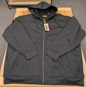 RedHead Full Zip Hooded Lined Sweatshirt Jacket Men's 2XL Black - Picture 1 of 3