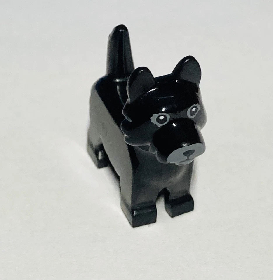 LEGO City Black Terrier Scottie Schnauzer Dog New Minifigure Small Animal - Image 1 of 1