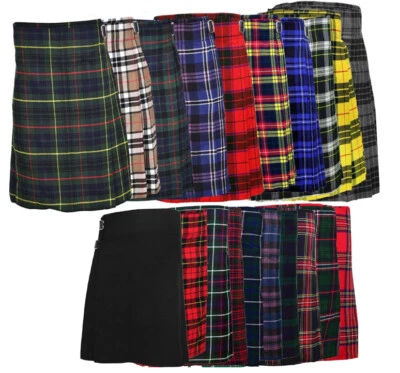MDR Highland kilt made of 6 yard 13 oz acrylic wool box plated available clan tartan