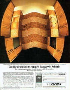 PUBLICITE ADVERTISING  016  1981  Scholtès cuisine équipée appareils ménagers - Imagen 1 de 1