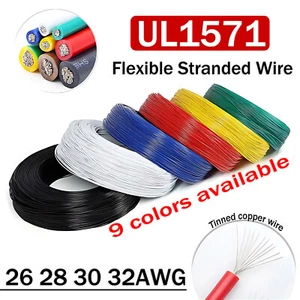 UL1571 Flexible Stranded Wire Cable PVC Insulated Electronic Wire 26 28 30 32AWG - Imagen 1 de 10