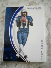 2016 Panini Immaculate Collection Collegiate Tony Romo #ed 8/10