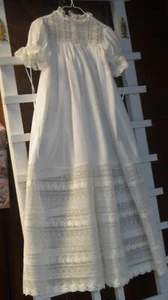 SALE Heirloom christening dress bonnet and slip sz 9-12 mo - Picture 1 of 9