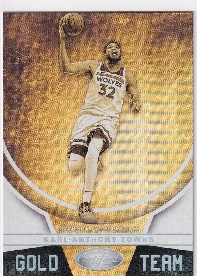 2019-20 CERTIFIED GOLD TEAM INSERTS KARL-ANTHONY TOWNS TIMBERWOLVES - D1388 - Image 1 of 2