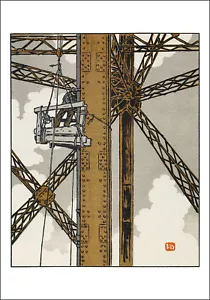 HENRI RIVIERE LES TRENTE-SIX VUES DE LA TOUR EIFFEL TIRAGE D'UN DESSIN FORMAT A4 - Bild 1 von 1