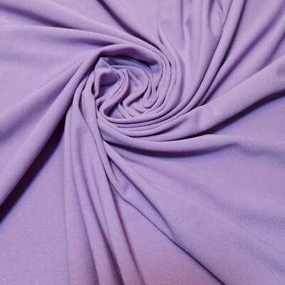 Lilac Viscose Fabric NON STRETCH DRESS CRAFT QUILTING COSTUME MATERIAL 58" METER - Image 1 of 4