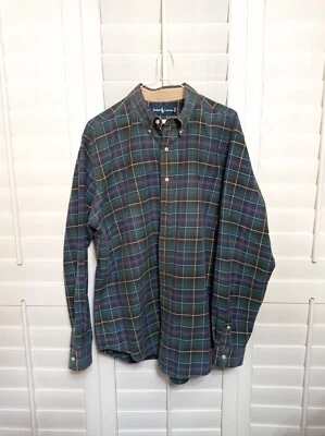 Camisa POLO Ralph Lauren Manga Larga Con Botones Cazador Verde Algodón a Cuadros Foto 1 de 4