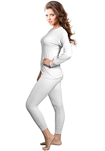 Conjunto de ropa interior térmica forrada de vellón ultra suave para mujer 2 piezas Long Johns S a 2XL Foto 1 de 1