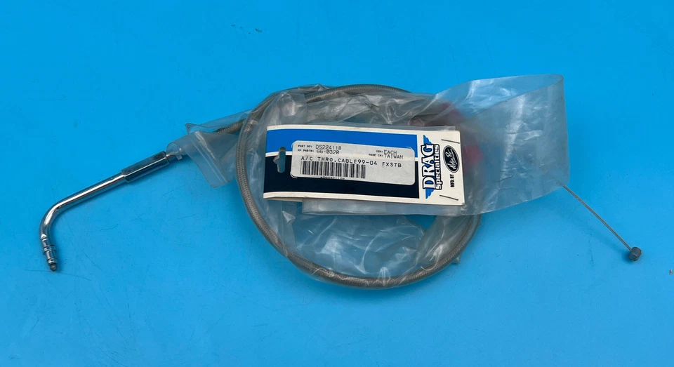 NEW - Drag Specialties DS224118 - Harley Davidson Stainless Steel Throttle Cable - Image 1 of 1