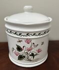 Lillian Vernon Air Tight Canister Cookie Jar With Lid Flowers Bee Dragonfly EUC