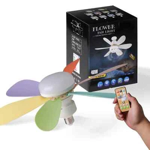 30W 40W E27 Ceiling Fans With Remote Control Light LED Lamp Fan Smart Silent - Picture 1 of 7