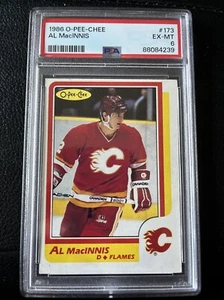 1986 O-Pee-Chee Al MacInnis #173 Calgary Flames PSA 6 - Bild 1 von 2