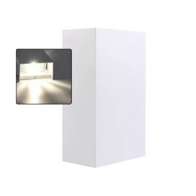 Applique led moderno bianco da esterno a parete IP65 a doppio fascio di luce 10w - Immagine 1 di 4